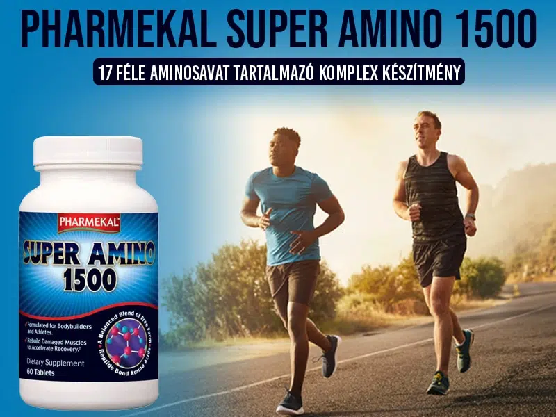 A Pharmekal Super Amino 1500 tabletta 17 aminosav komplex keveréke!