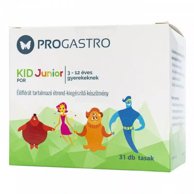 Progastro Kid Junior élőflórát tartalmazó italpor 3-12 éves gyermekeknek - 31db