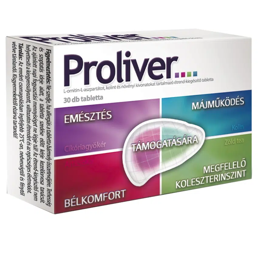 Proliver - máj és emésztés támogató tabletta - 30db