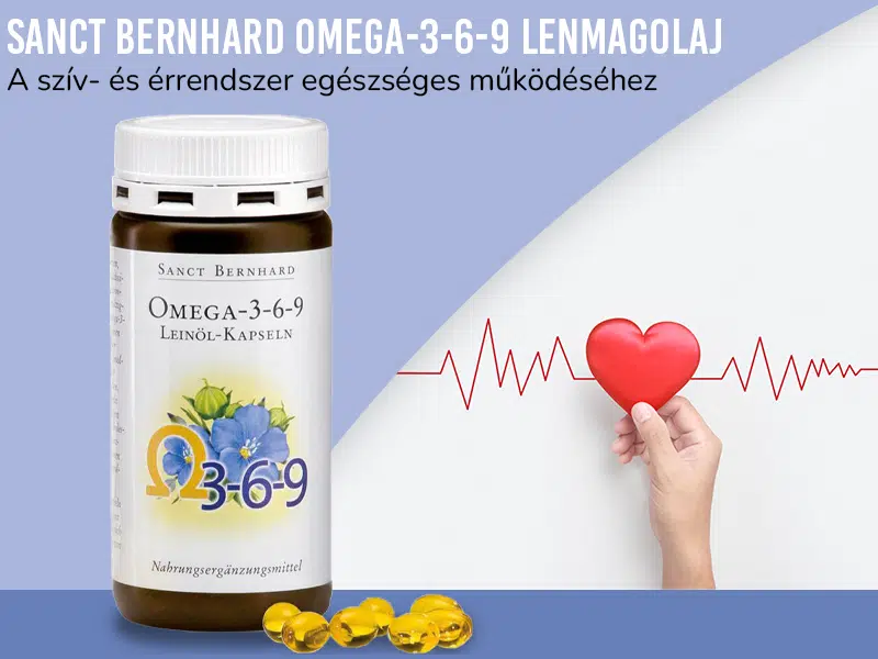 Változókorban is fontos az ómegazsírsavak pótlása, szedje a Sanct Bernhard Lenmagolaj Omega 3-6-9 kapszulát!