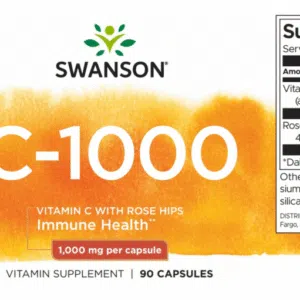 Swanson 1000mg C-vitamint és csipkebogyót tartalmazó kapszula - 90db - Image 2