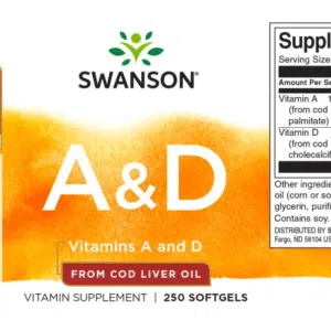 Swanson A-vitamin és D-vitamin halolajból - 250 db - Image 2