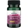 Swanson D3+K2-vitamin kapszula - 60db