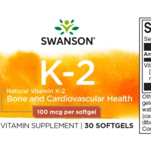 Swanson K2-vitamin lágyzselatin kapszula - 30db - Image 2