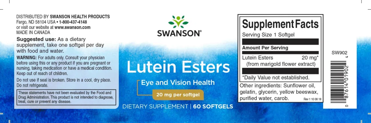 Swanson Lutein Esters lágyzselatin kapszula - 60db - Image 2