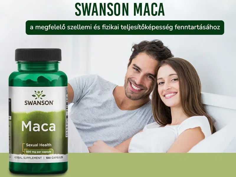 A Swanson Maca kapszulában lévő gyógynövény hormonszabályzó, energizáló hatású