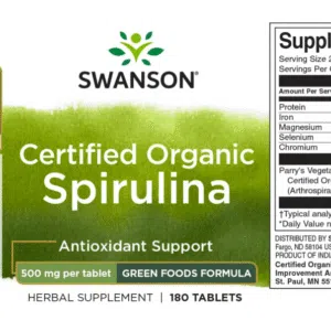 Swanson Spirulina alga tabletta - 180db - Image 2