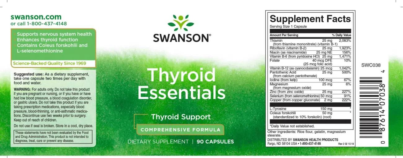 Swanson Thyroid - Pajzsmirigy Komplex kapszula - 90db - Image 2