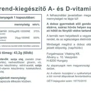 Vitaking A&D vitamin kapszula - 60 db - Image 2