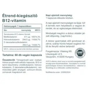 Vitaking B12-vitamin 1000mcg kapszula - 60db - Image 2
