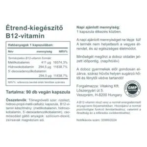 Vitaking B12-vitamin 1000mcg kapszula - 90db - Image 2