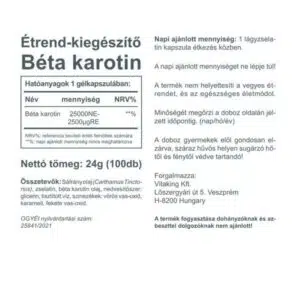 Vitaking Béta-karotin gélkapszula - 100 db - Image 2