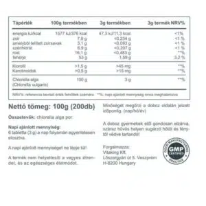 Vitaking Chlorella alga tabletta - 200db - Image 2