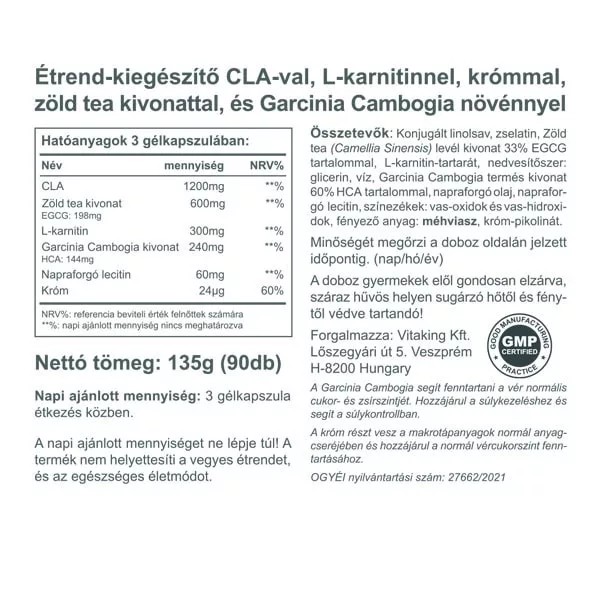 Vitaking Fat Burner gélkapszula - 90db - Image 2