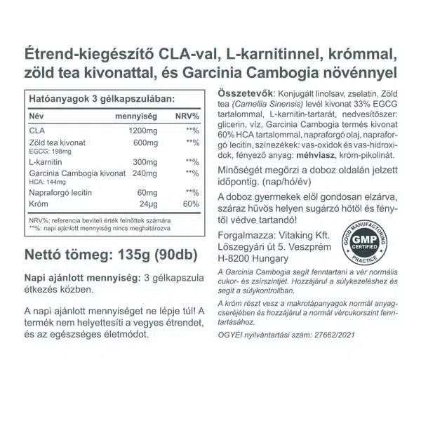 Vitaking Fat Burner gélkapszula - 90db - Image 2