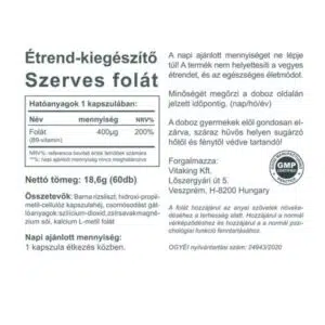Vitaking Folate 400mcg kapszula - 60db - Image 3