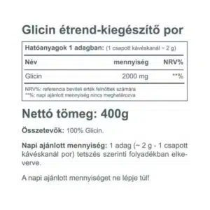 Vitaking Glicin natúr italpor - 400g - Image 2