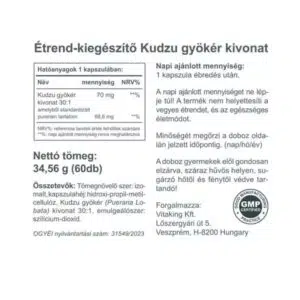 Vitaking Kudzu gyökér kivonat kapszula - 60db - Image 2