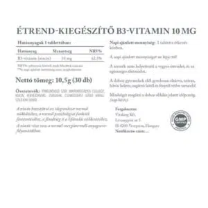 Vitaking Niacin (B3-vitamin) tabletta - 30db - Image 2