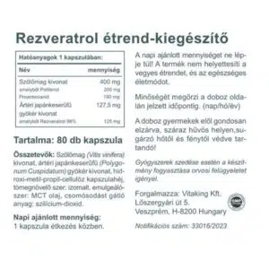 Vitaking Rezveratrol Extra kapszula - 80db - Image 2