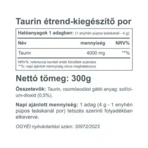 Vitaking Taurin natúr italpor - 300g - Image 2