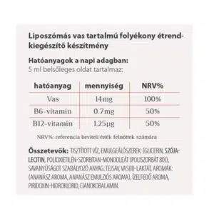 Vitaking VitaFer-L liposzómás vas készítmény – 120ml - Image 2
