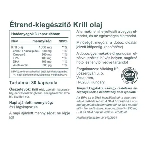 Vitaking VitaKrill rákolaj 495mg gélkapszula - 30db - Image 3
