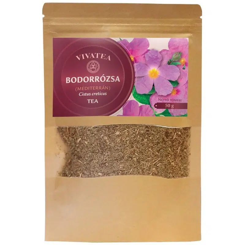 Viva Natura Bodorrózsa (Mediterrán) – Cistus Creticus tea - 50g