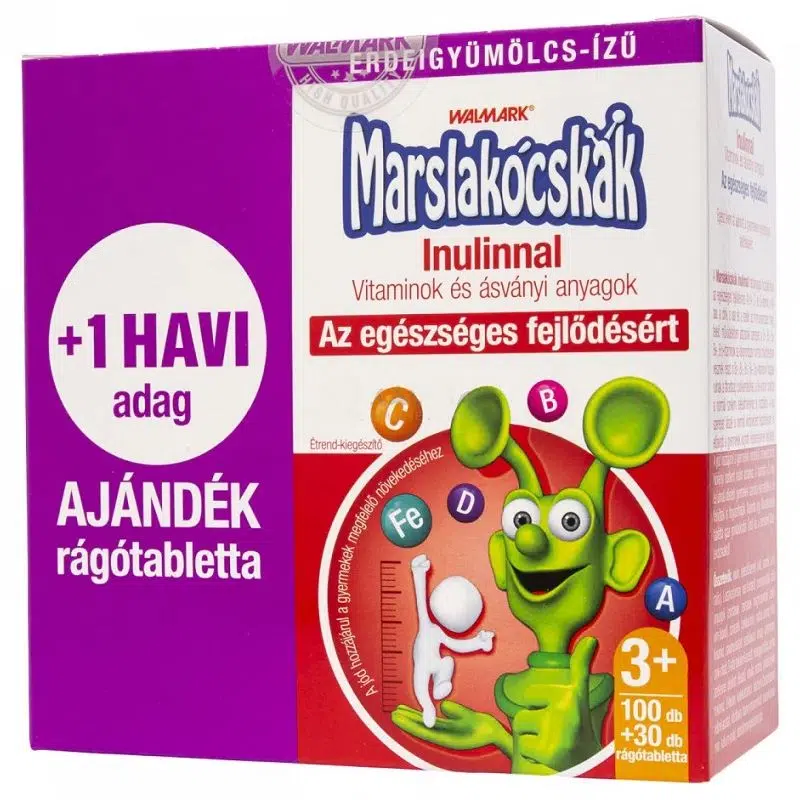 Walmark Marslakócskák Inulinnal (Prebiotikummal Erdei gyümölcs ízben) - 100+30db