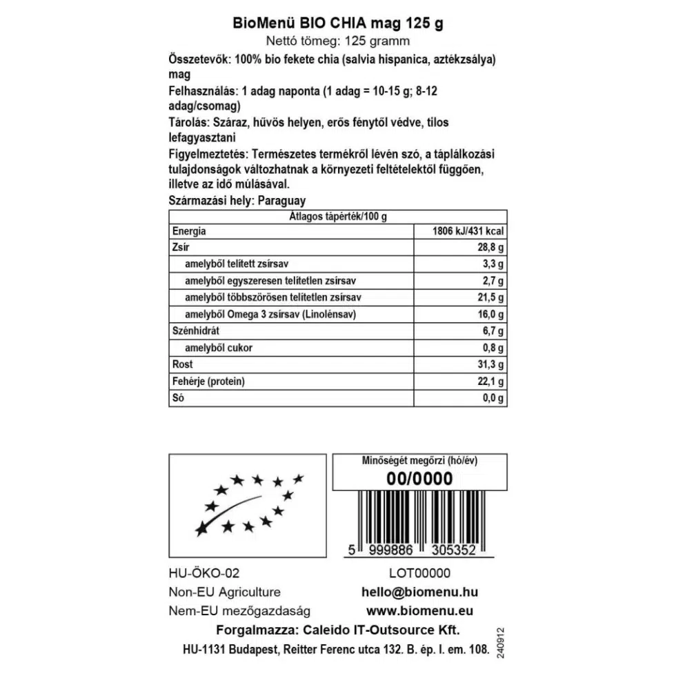 Biomenü Bio Chia mag - 125g - Image 2