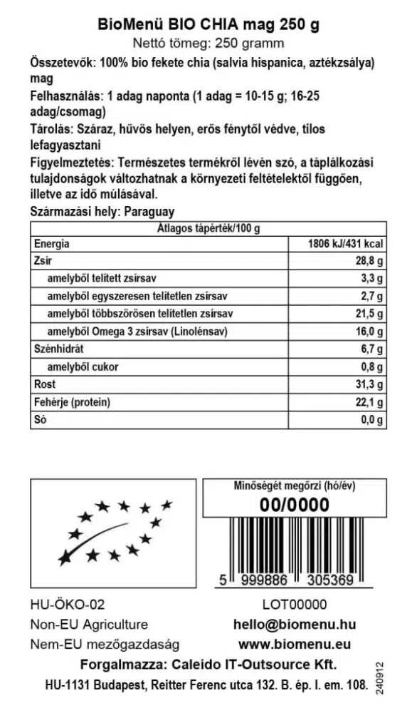 Biomenü Bio Chia mag - 250g - Image 2