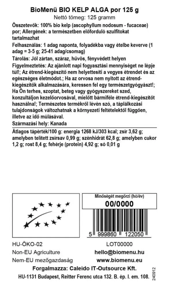 BioMenü Bio Kelp algapor - 125g - Image 2