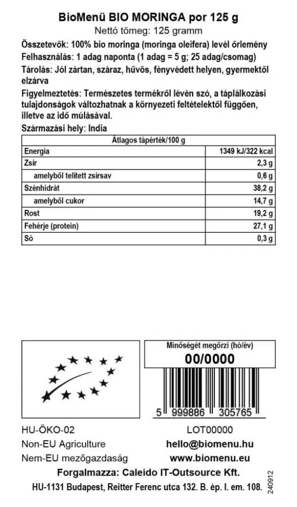 Biomenü Bio moringa por - 125g - Image 2