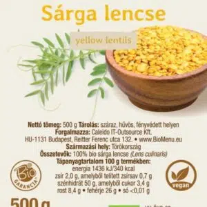 Biomenü Bio Sárga lencse - 500g - Image 2