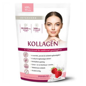 Interherb Benefitt Kollagén eperkrém ízű italpor - 400g