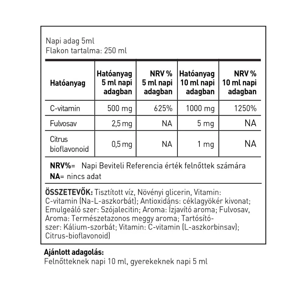 LipoCell C-vitamin ital - 250ml - Image 2