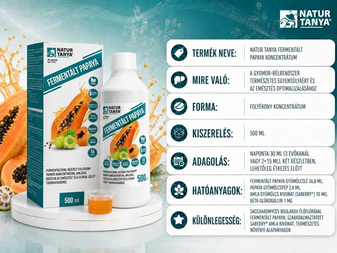 Natur Tanya Fermentált Papaya koncentrátum