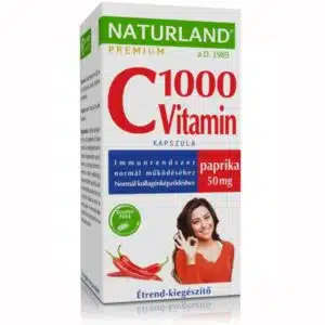 Naturland C-vitamin 1000mg + paprika Prémium kapszula - 40db
