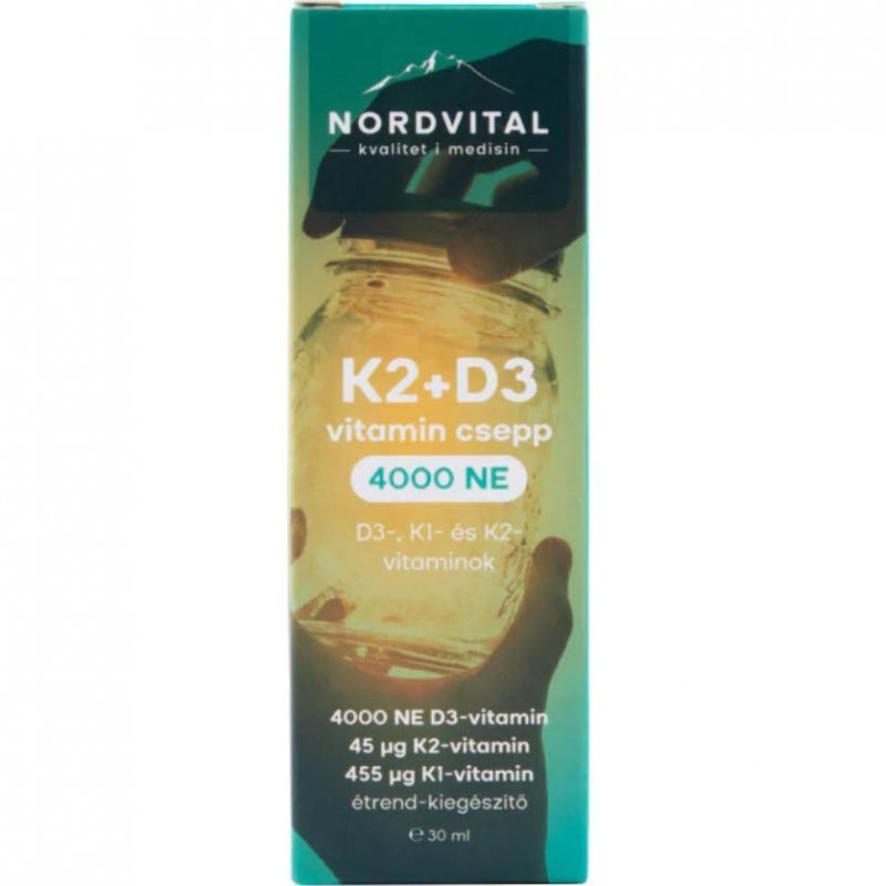 Nordvital D3+K2 csepp - 30ml