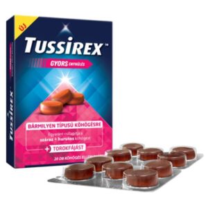 Tussirex Köhögés elleni pasztilla - 20db