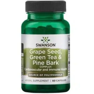 Swanson Szőlőmag, Zöld Tea + Fenyőkéreg komplex kapszula - 60db