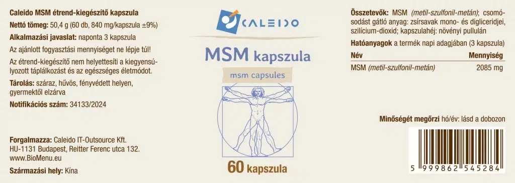 Caleido MSM kapszula - 60db - Image 2