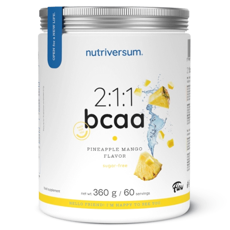 Nutriversum FLOW-2:1:1 BCAA ananász-mangó sugar free - 360g