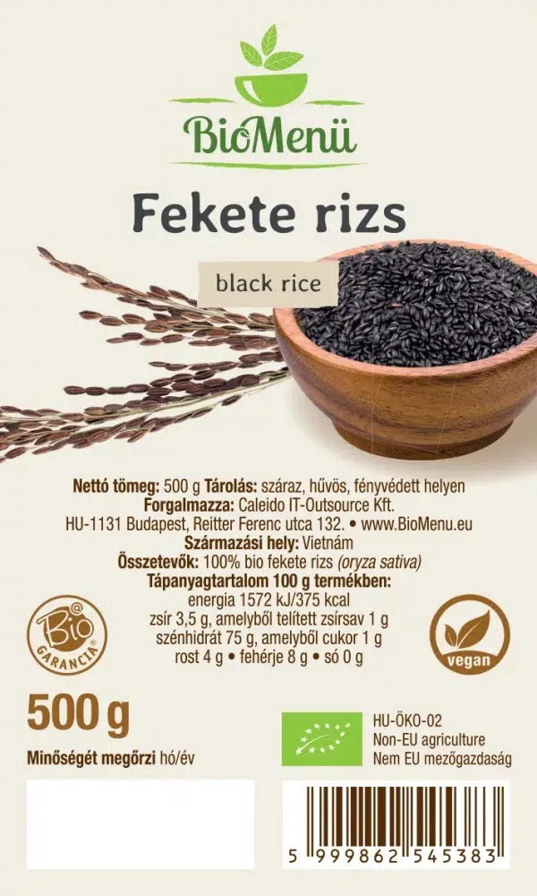 Biomenü Bio Fekete Rizs - 500g - Image 2