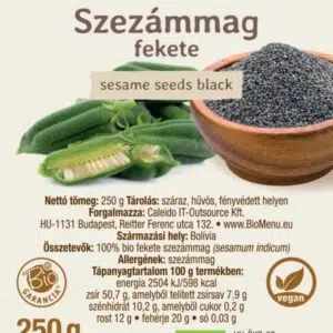 Biomenü Bio Fekete Szezámmag - 250g - Image 2