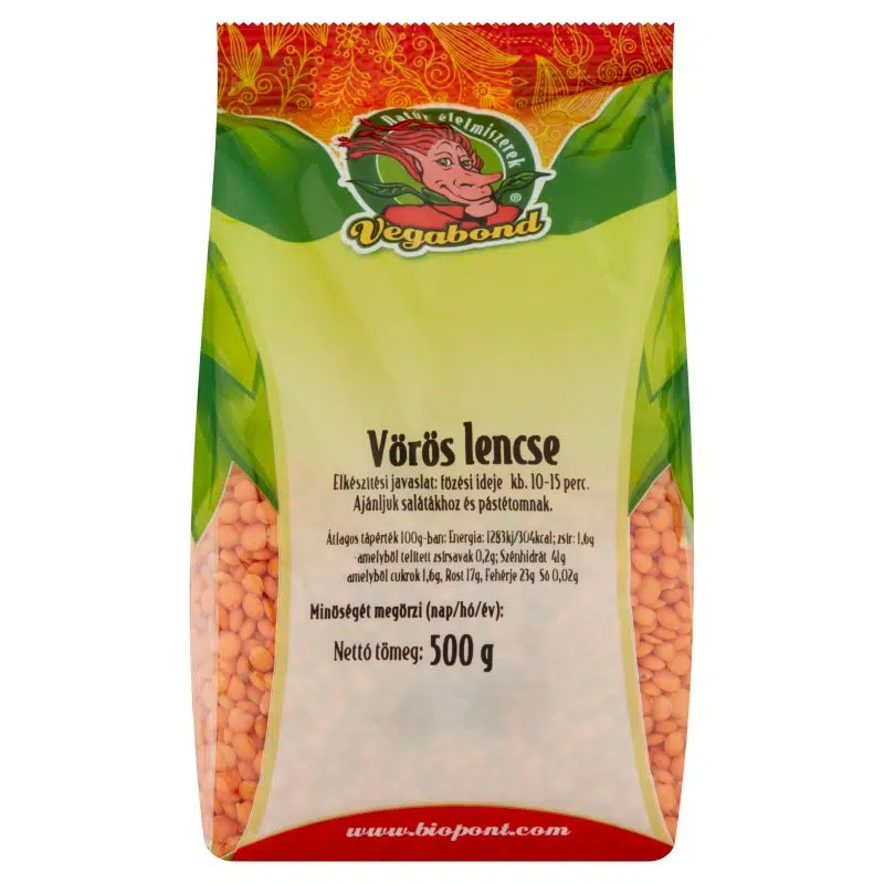 Biopont Vegabond Vörös lencse - 500g