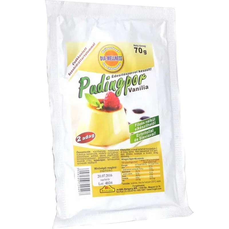 Dia-wellness hideg puding vanília - 70g