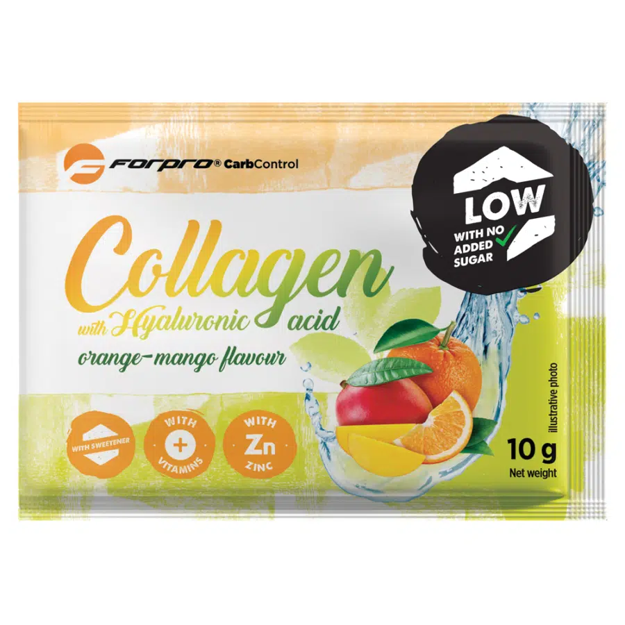 Forpro Low Carb Collagen Hyaluronsavval-Narancs-Mangó - 10g
