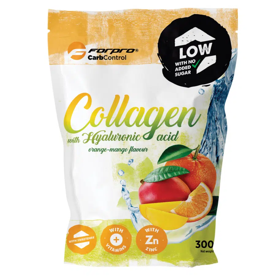 Forpro Low Carb Collagen Hyaluronsavval-Narancs-Mangó - 300g