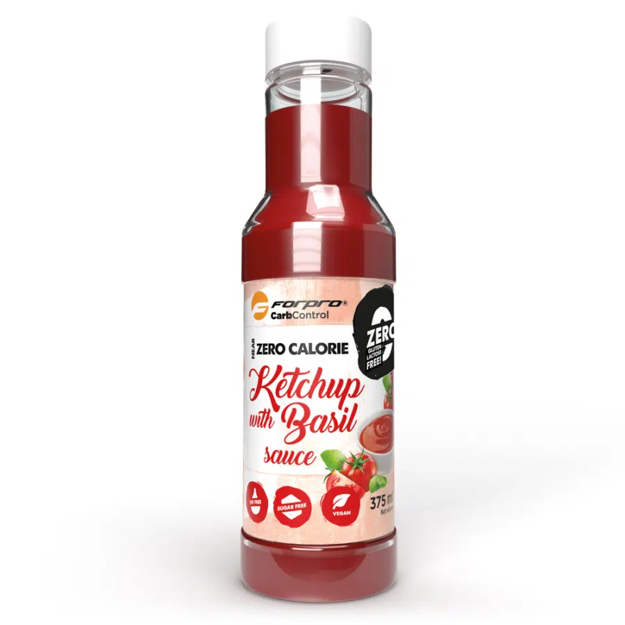 Forpro Near Zero Calorie Sauce - Ketchup bazsalikommal - 375ml